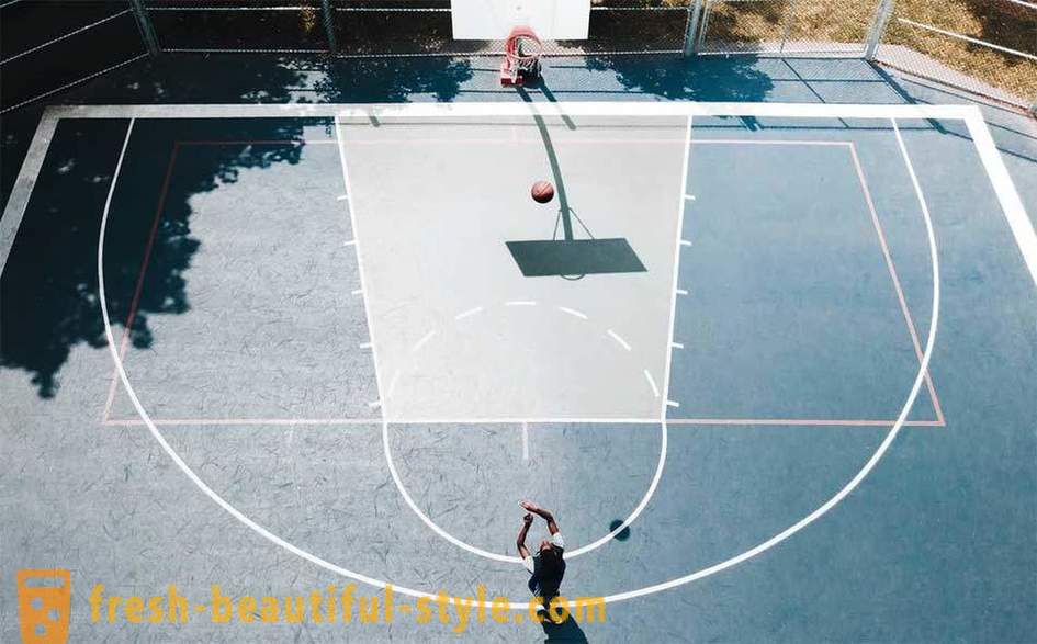 Basketballplatz: Fotos, Größen und Funktionen