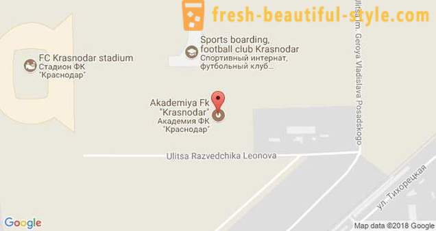 Academy FC „Krasnodar“: Adresse, wie zu bekommen, Zweige, Trainer und Studenten