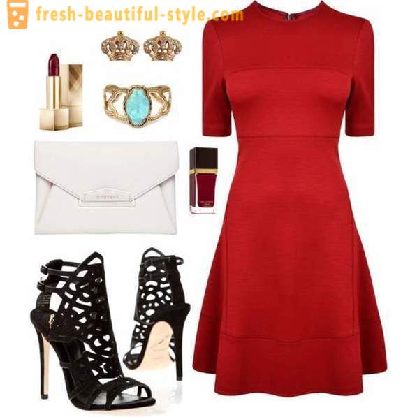 Das beste Zubehör rotes Kleid: Fotos und Tipps