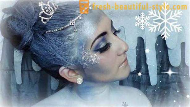 Make-up Snow Queen: Optionen Make-up und Foto