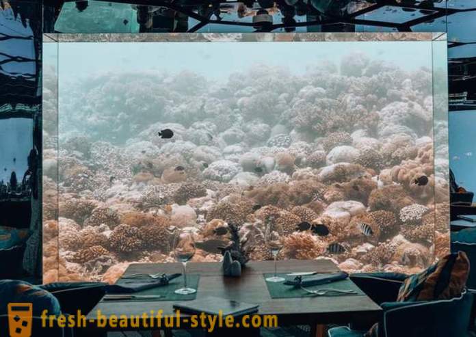 Luxus-Unterwasser-Restaurant auf der Malediven