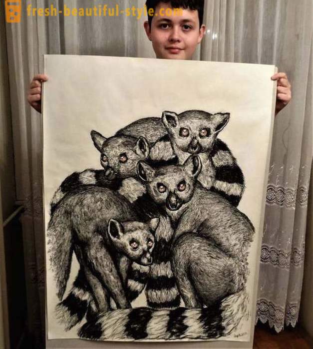 Serbischen Teenager zieht beeindruckende Porträts von Tieren mit Hilfe eines Bleistifts oder Kugelschreiber
