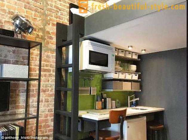 Wie die Küche, Schlafzimmer und Arbeitszimmer auf 14 Quadratmeter passen
