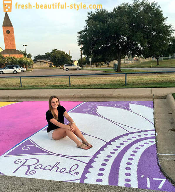 Amerikanische Studenten durften einen eigenen Parkplatz malen