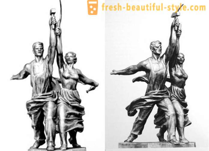 Trotzki, in den Falten des Mantels oder Wie hat sich die Skulptur „Arbeiter und Kolchos Girl“