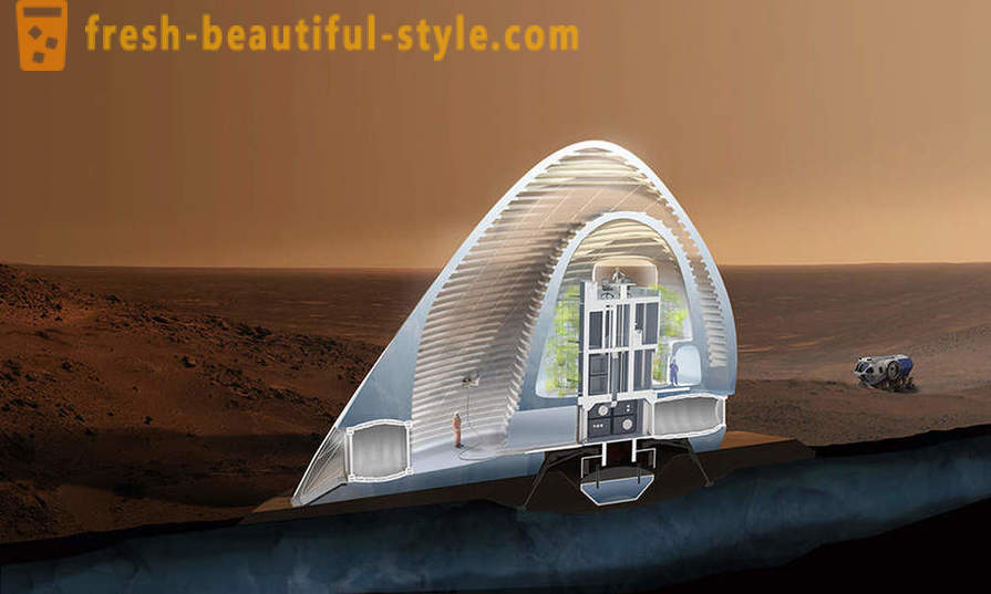 Haus auf dem Mars, die gerade zu bauen