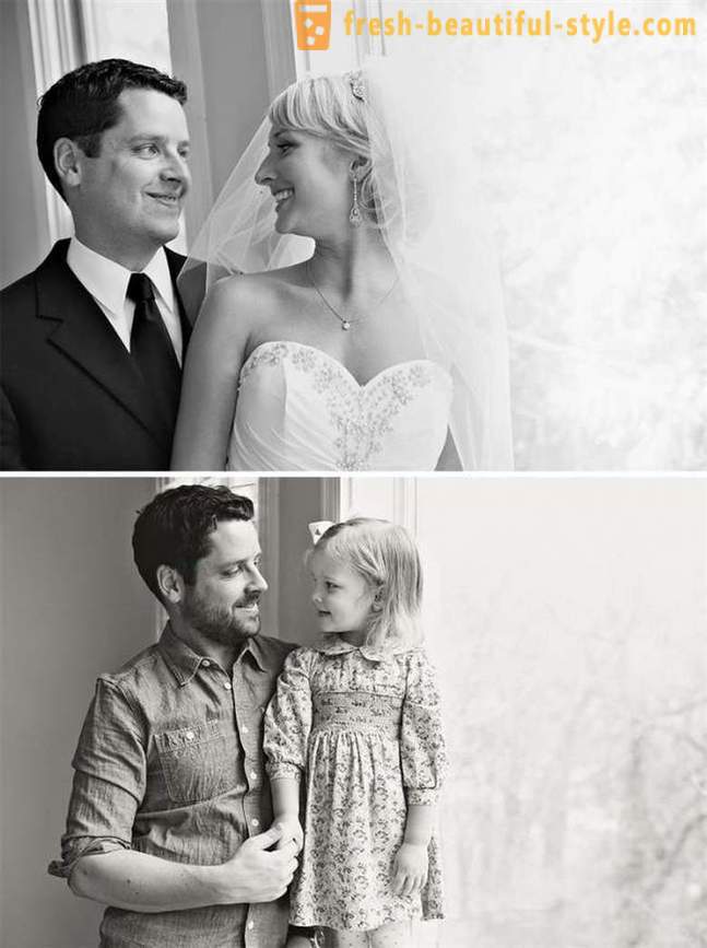 Vater und Tochter neu erstellt, die Hochzeitsfotos nach dem Tod meiner Mutter