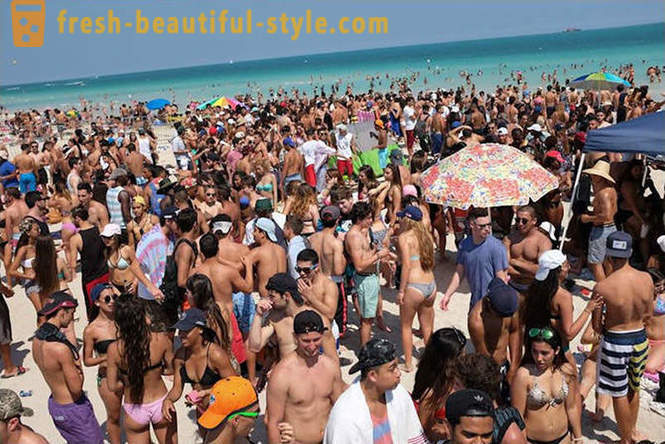 Wie amerikanische Studenten verbringen ihre Ferien in Miami