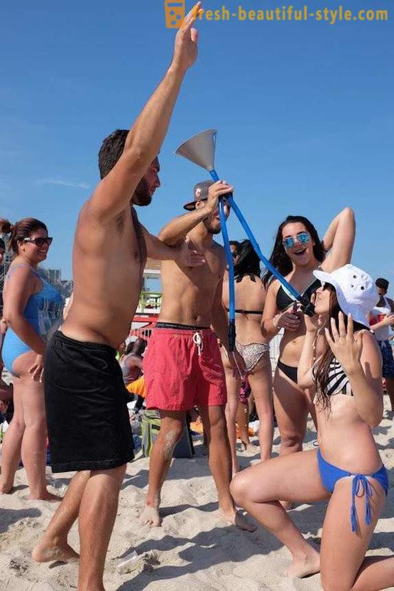 Wie amerikanische Studenten verbringen ihre Ferien in Miami