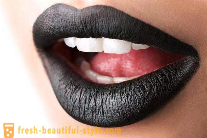 Schwarz Lippenstift - ein moderner Schönheit-Trend für Modefan