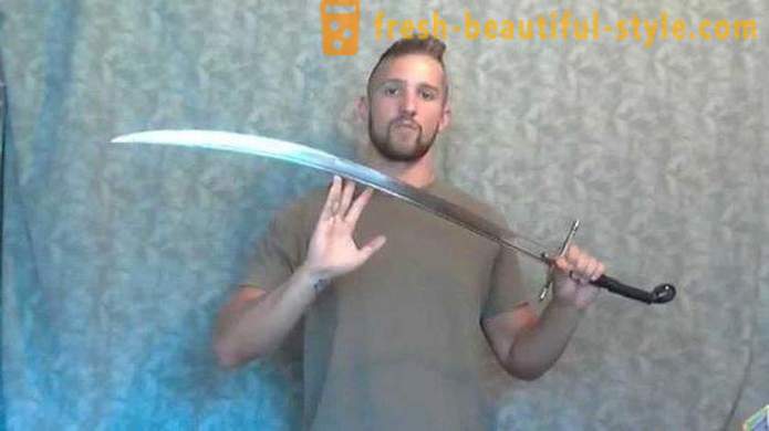 Schwert-handed: Typen, Beschreibungen, strukturelle Merkmale, Vorteile und Nachteile