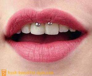 Piercing „Smiley“ - ein Einstich unter der Lippe frenulum: Nachwirkungen, Bewertungen