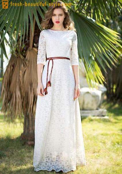 Lange weißes Kleid - ein besonderes Element der Frauen Kleiderschrank
