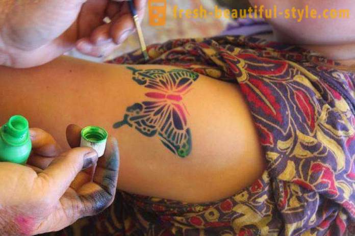 Temporäre Tätowierungen für 3 Monate ohne die Verwendung von Henna und seine Anwendung