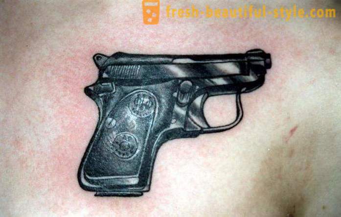 Tattoo „gun“ - eine kreative Skizze für die mutigen und kühnen