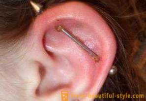 Puncture des Knorpels des Ohres: Behandlung, die Auswirkungen der
