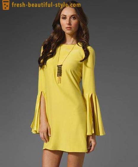 Gelbes Kleid: Optionen für Frühling und Sommer