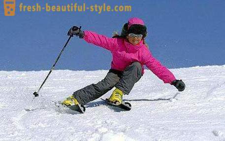 Skifahren. Ausrüstung und Skifahren Regeln Skifahren