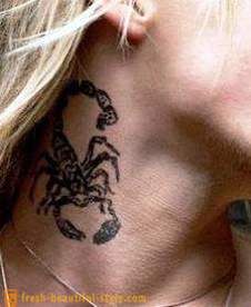 Tattoo auf seinem Hals: die Werte von verschiedenen Mustern