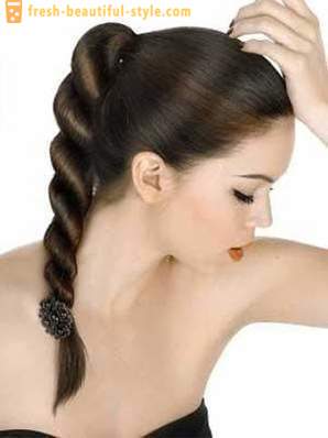 Modische Element - Spit: Frisuren für mittleres Haar selbst