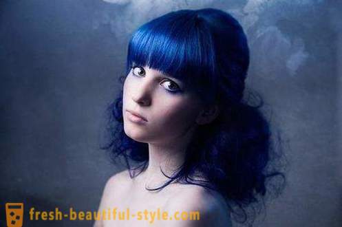 Blau Haarfarbe: wie man eine wirklich schöne Farbe zu erreichen?