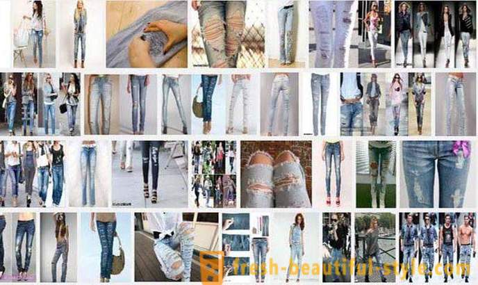 „Tortured“ Denim: wie zerrissene Jeans mit den Händen zu machen?